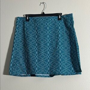 Rip Skirt Hawaii Teal Patterned Women's Skirt